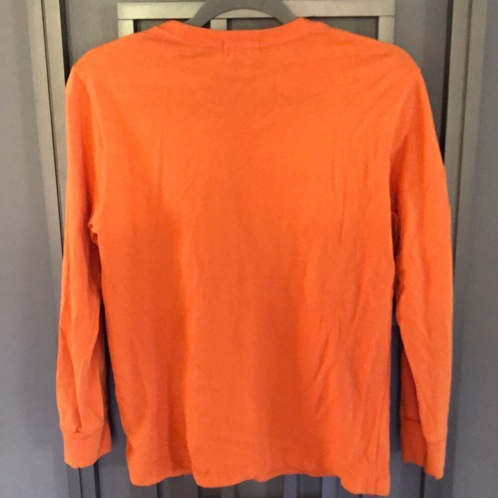 Polo ￼ Ralph Lauren boys orange long sleeve T-shirt size M 10 to 12 - Picture 3 of 4